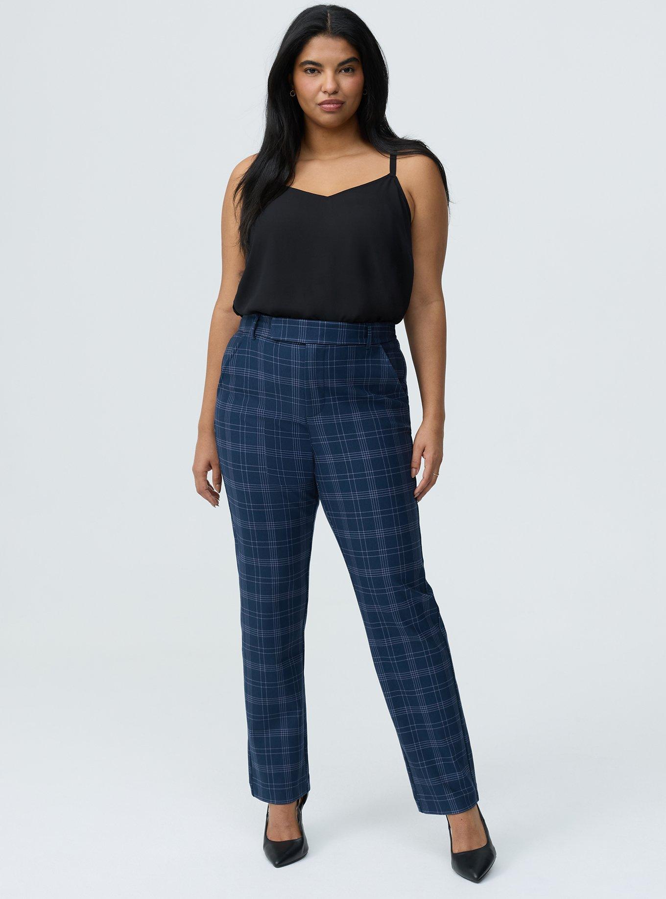 Studio High-Rise Ponte Trouser Pant, SYSTEM PLAID TONAL, alternate