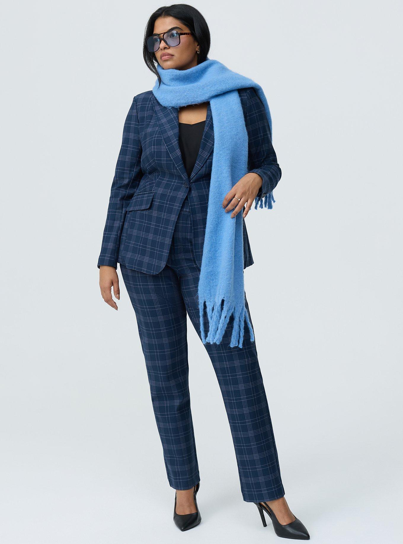 Studio High-Rise Ponte Trouser Pant, SYSTEM PLAID TONAL, alternate