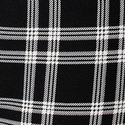 Studio High-Rise Ponte Trouser Pant, EXTRA TEXTURE PLAID BLACK, swatch