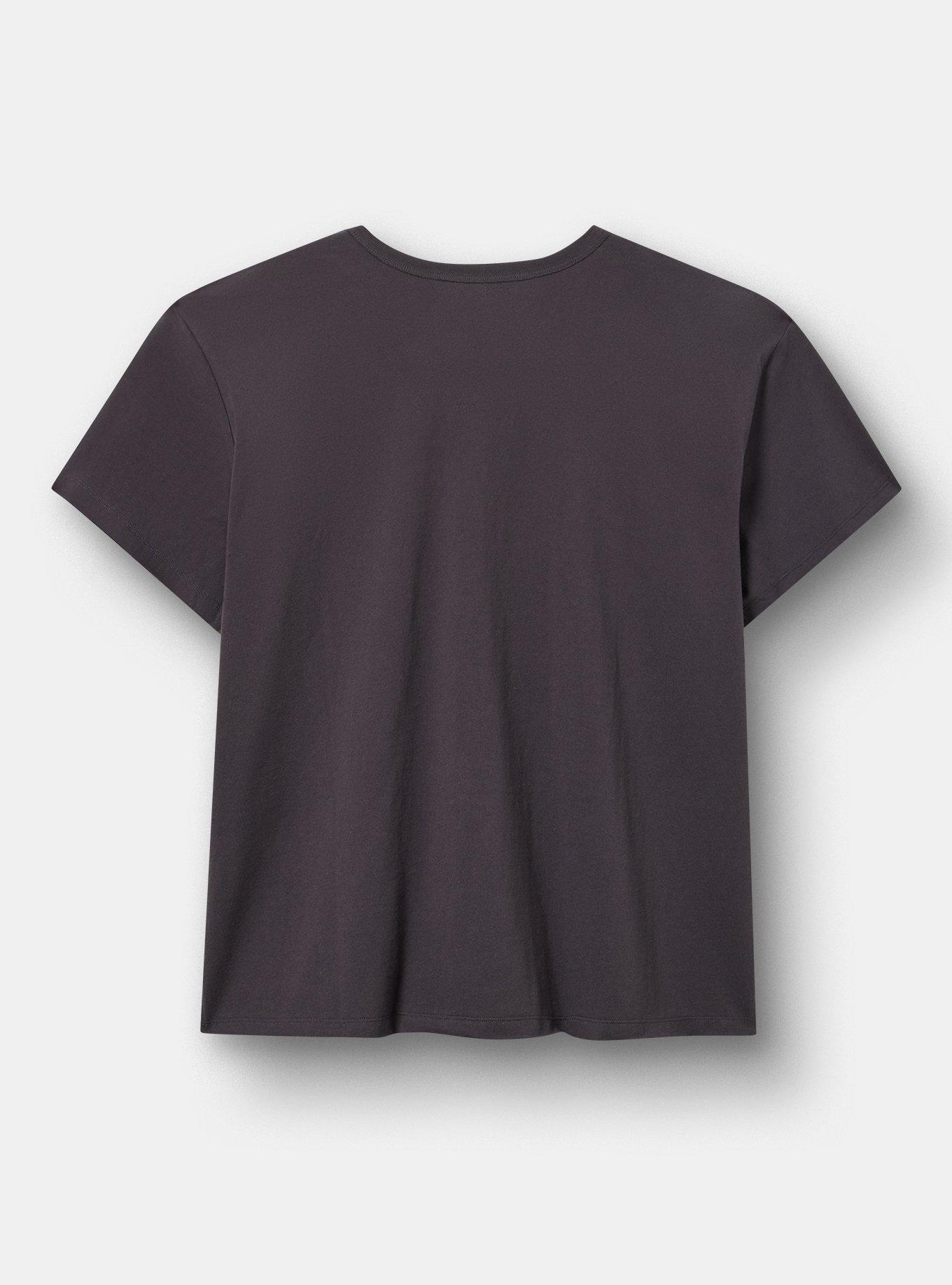 Relaxed Cotton Jersey Boxy Tee, GEO SKULL OBSIDIAN, alternate