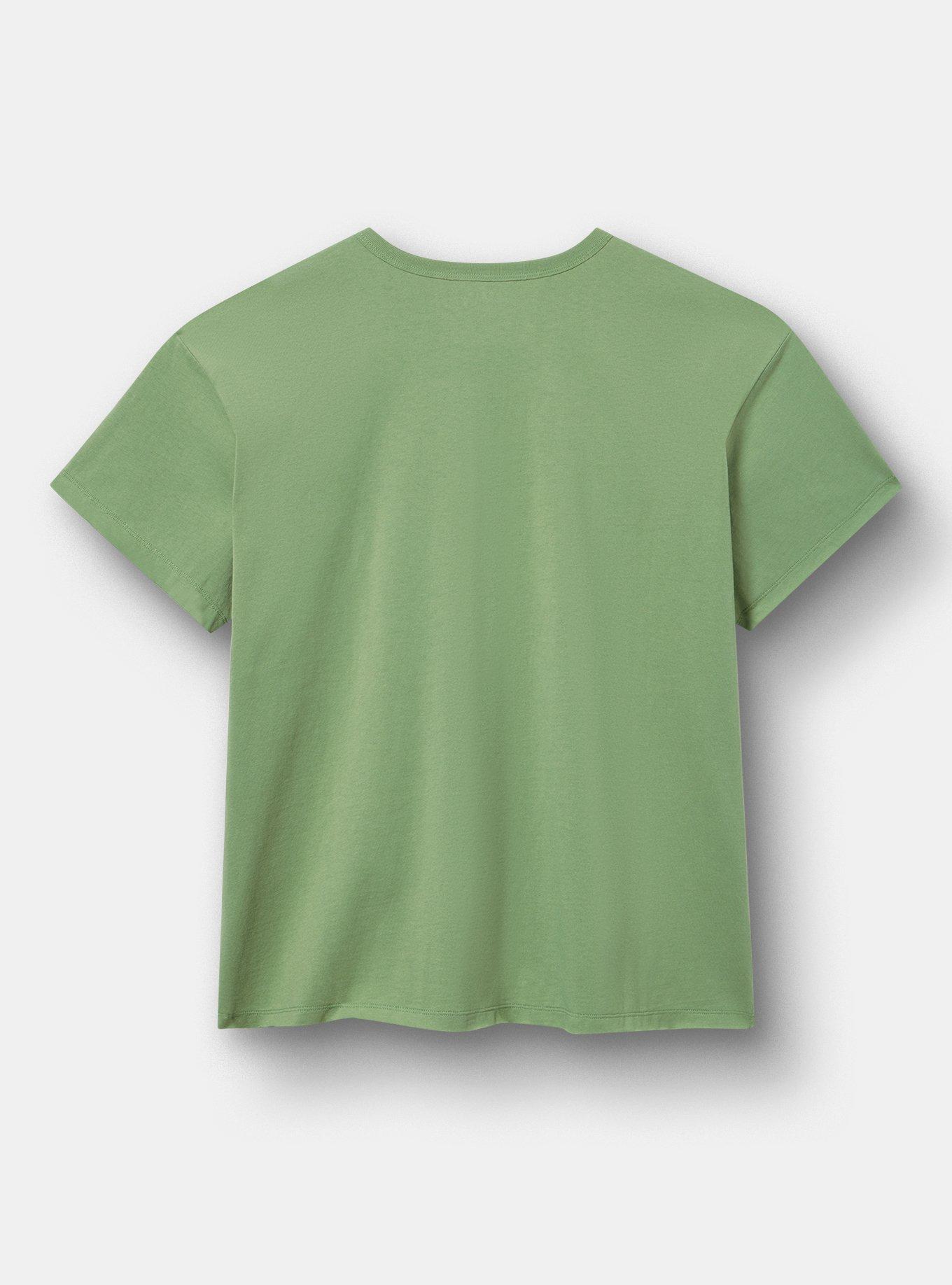 Relaxed Cotton Jersey Boxy Tee, KEEP BLOOMING LODEN FROST, alternate