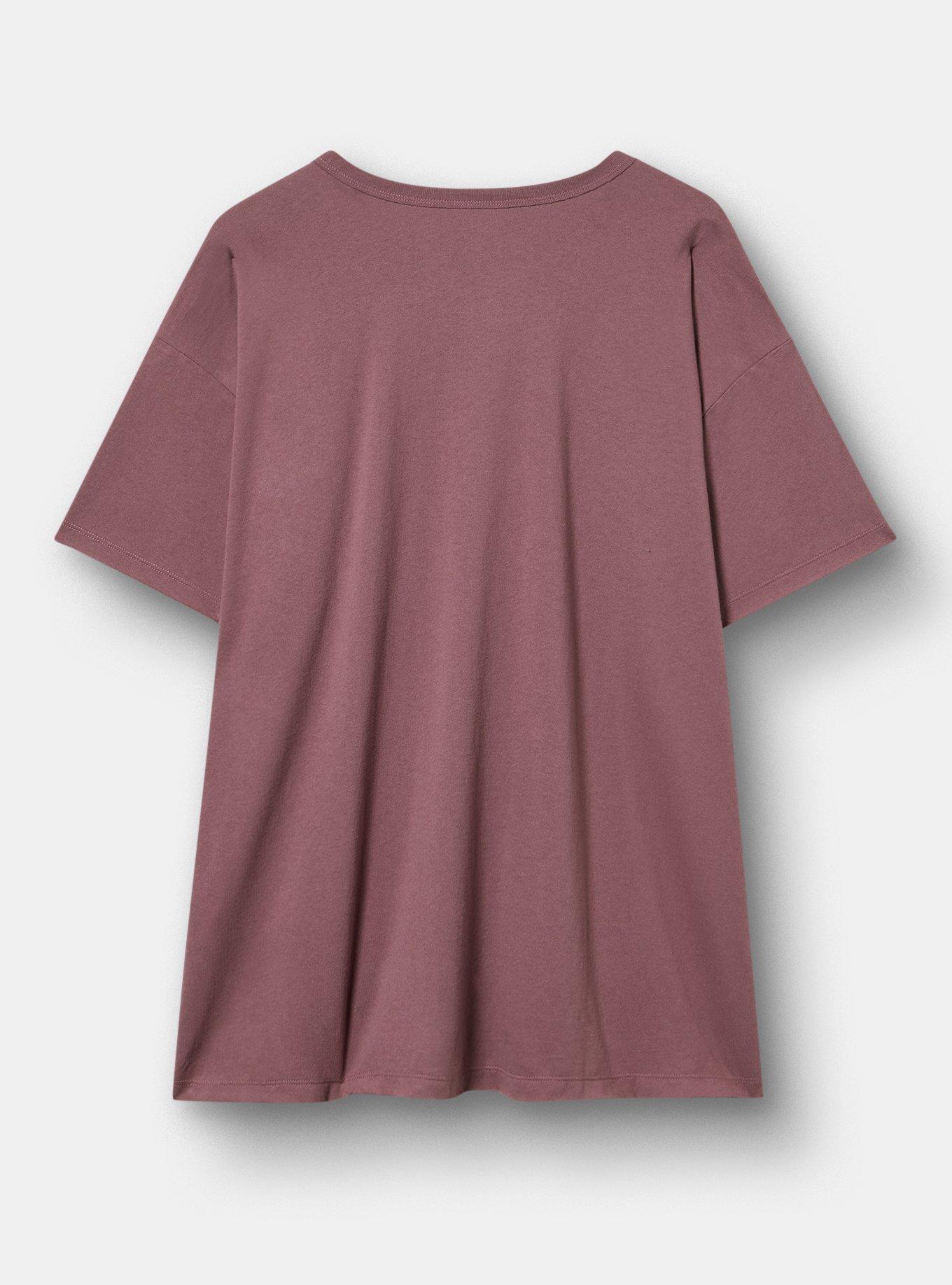 Plus Size Boxy Crew Tee, FLORAL DOTTED FLINT, alternate