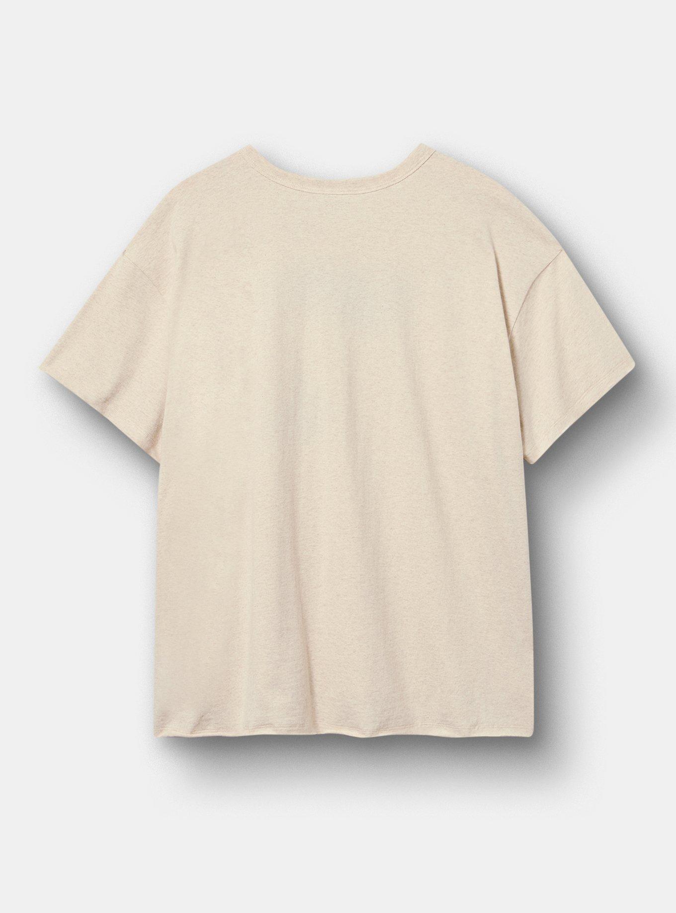 Boxy Crew Tee, COW SKULL FLORAL OATMEAL HEATHER, alternate