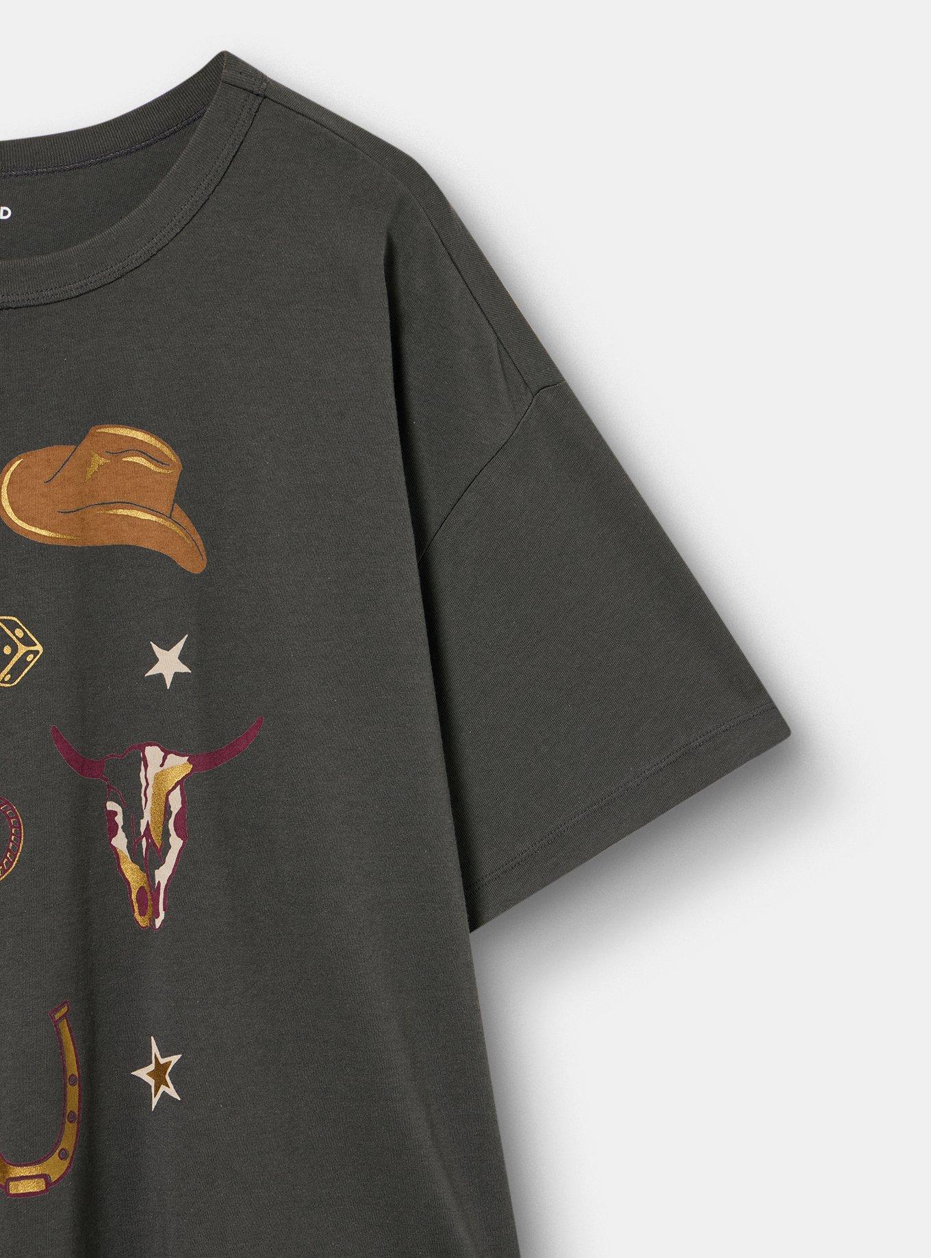 Boxy Crew Tee, WESTERN ICONS VINTAGE BLACK, alternate
