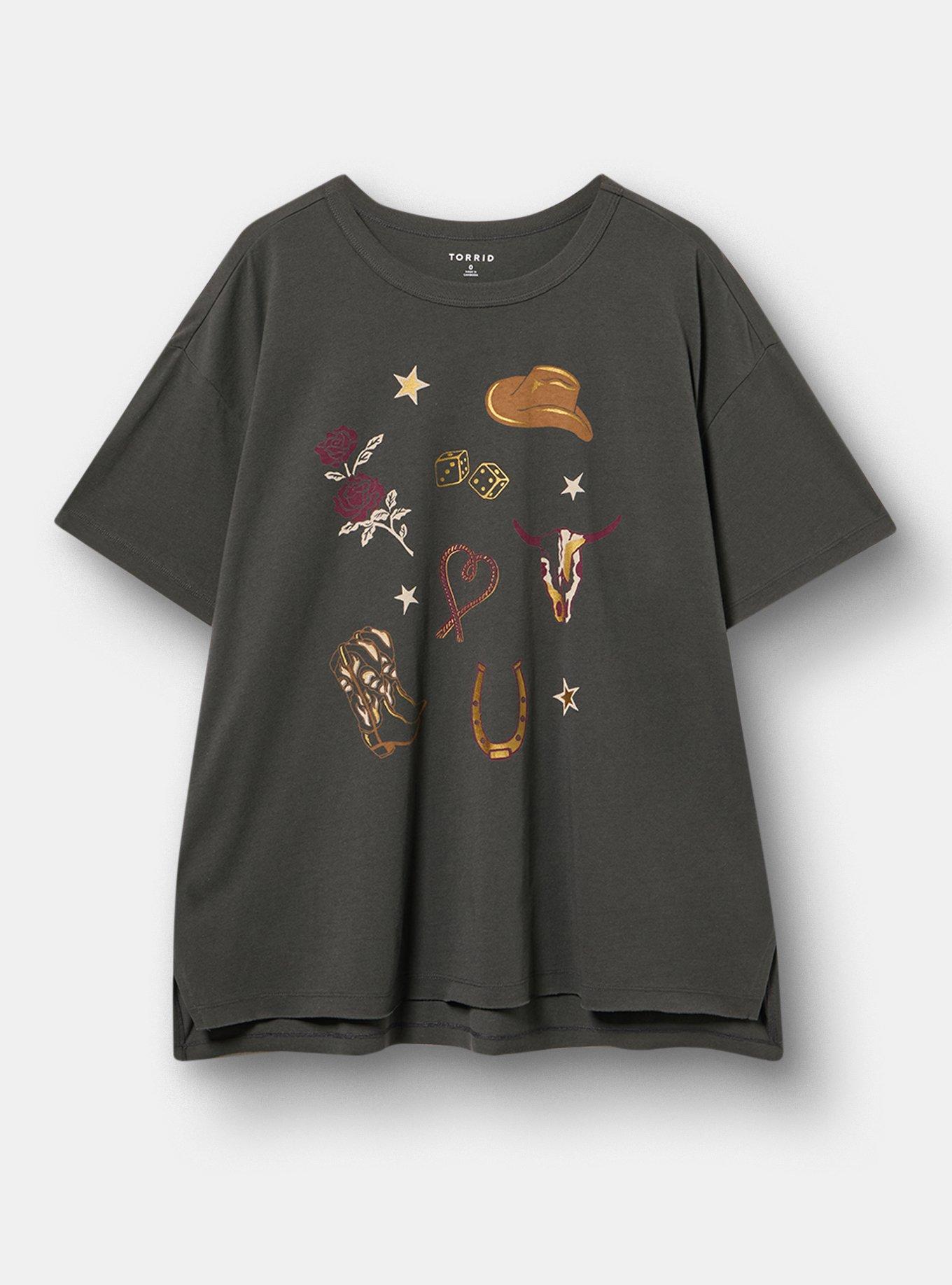 Boxy Crew Tee, WESTERN ICONS VINTAGE BLACK, hi-res
