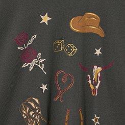 Boxy Crew Tee, WESTERN ICONS VINTAGE BLACK, swatch