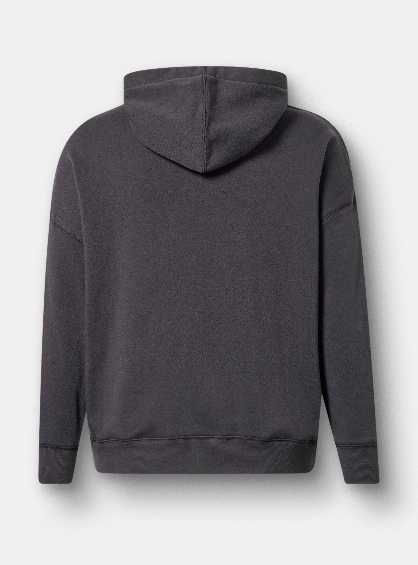 Relaxed Cozy Fleece Hoodie, BUTTERFLY MOON OBSIDIAN, alternate