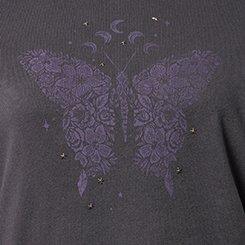 RELAXED COZY FLEECE HOODIE, BUTTERFLY MOON OBSIDIAN, swatch