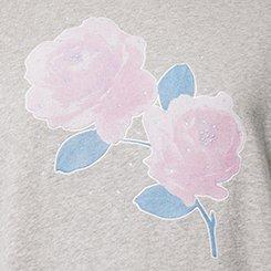 RELAXED COZY FLEECE HOODIE, WASHED ROSES LIGHTEST HEATHER GREY, swatch