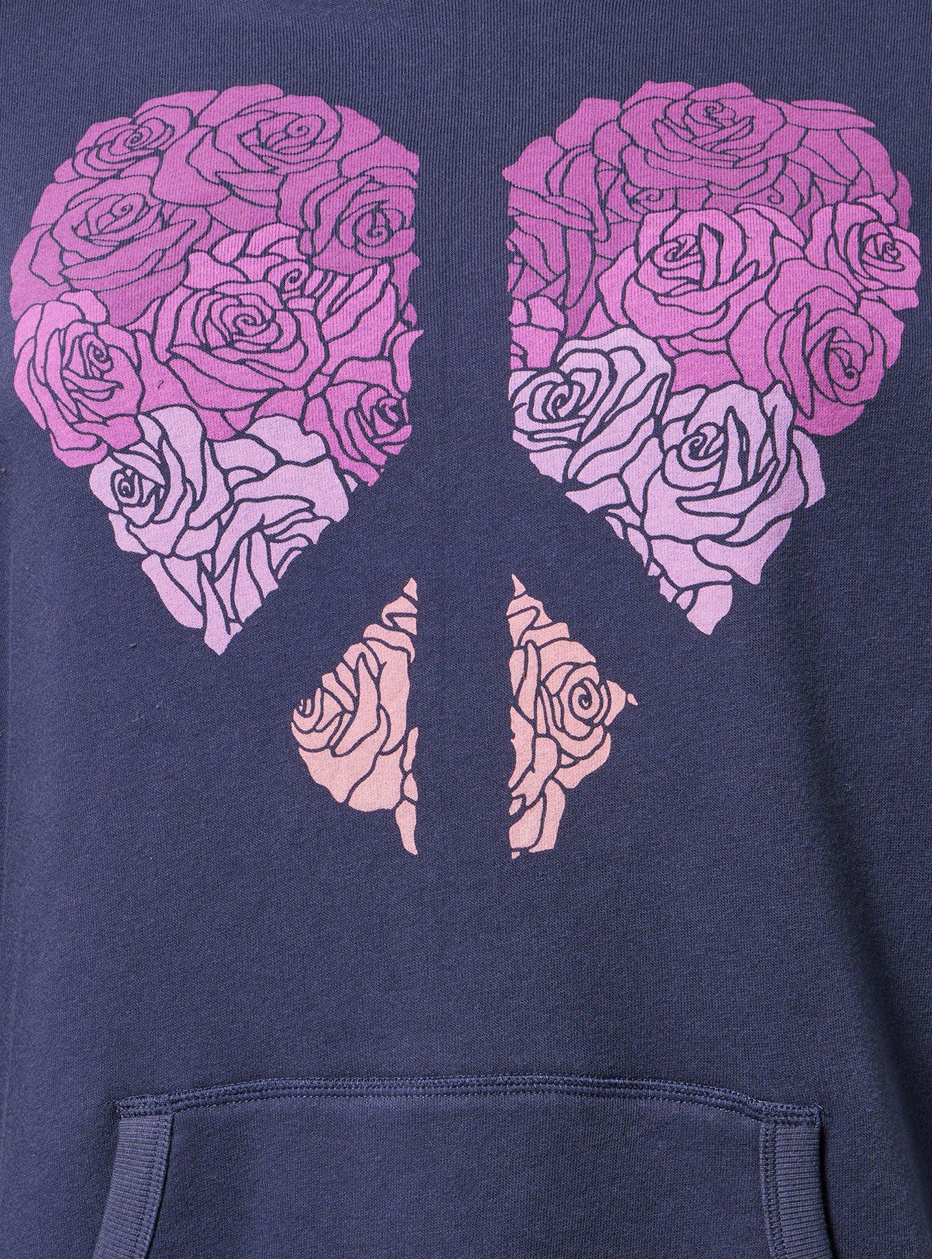 Relaxed Cozy Fleece Hoodie, ROSE HEART PEACOAT, alternate