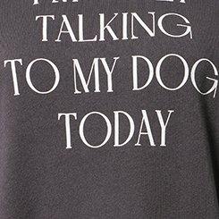 Plus Size Relaxed Cozy Fleece Hoodie, ONLY TALKING TO MY DOG OBSIDIAN, swatch