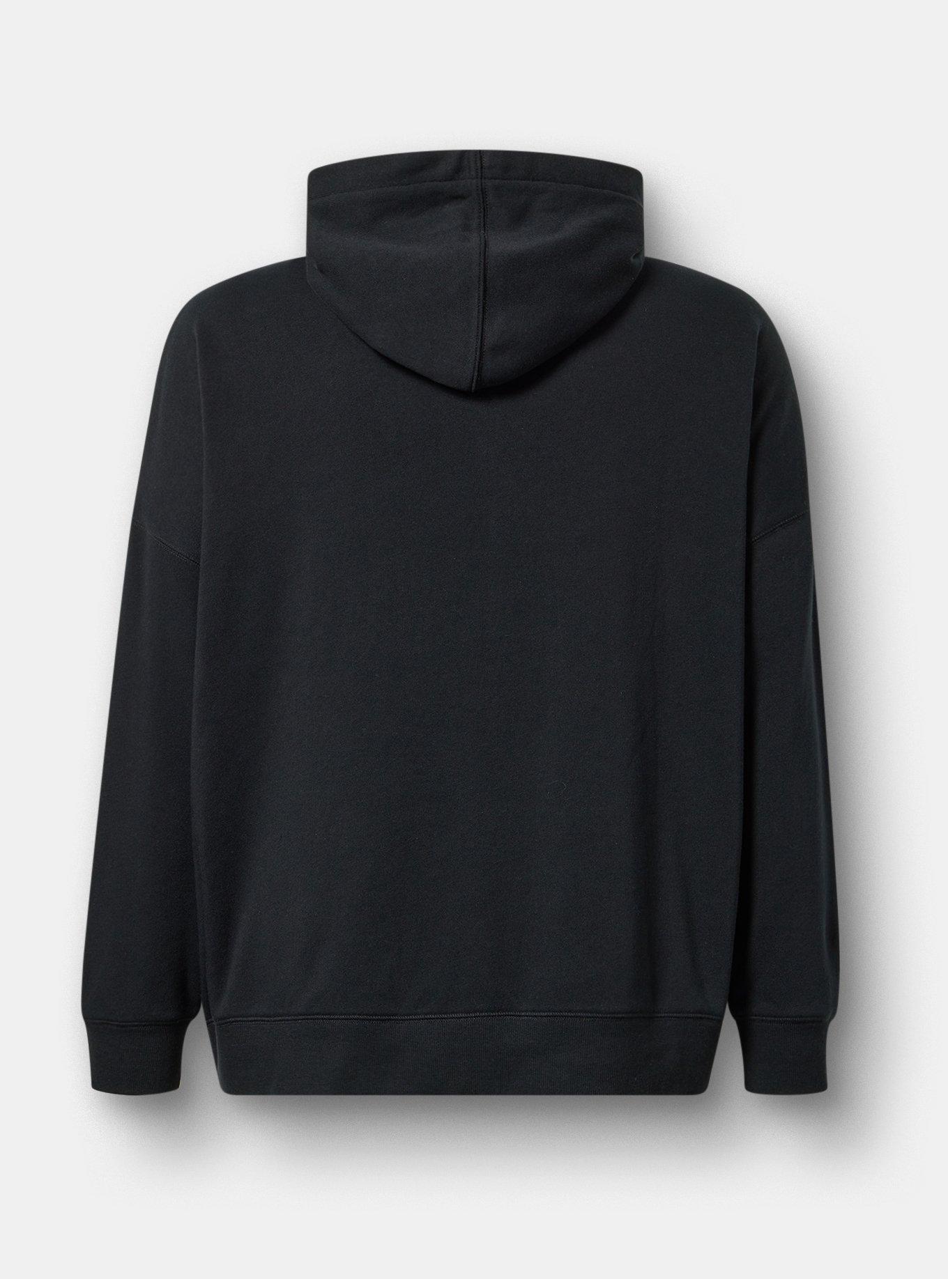 Relaxed Cozy Fleece Hoodie, WEIRD GIRLS CLUB DEEP BLACK, alternate