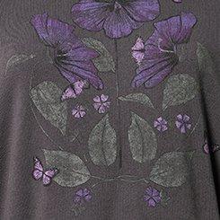 RELAXED COZY FLEECE HOODIE, ROSE MALLOW BUTTERFLY OBSIDIAN, swatch