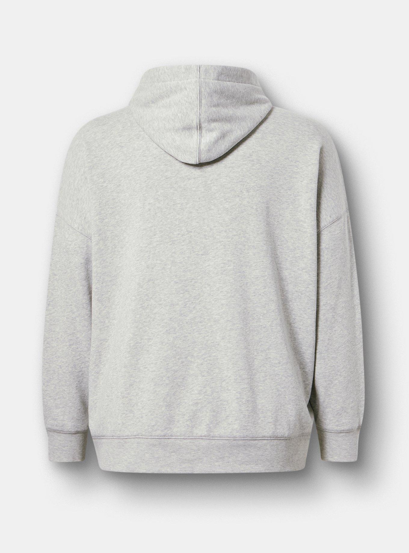 Relaxed Cozy Fleece Hoodie, NOT HERE TO BEHAVE LT. HEATHER GREY, alternate