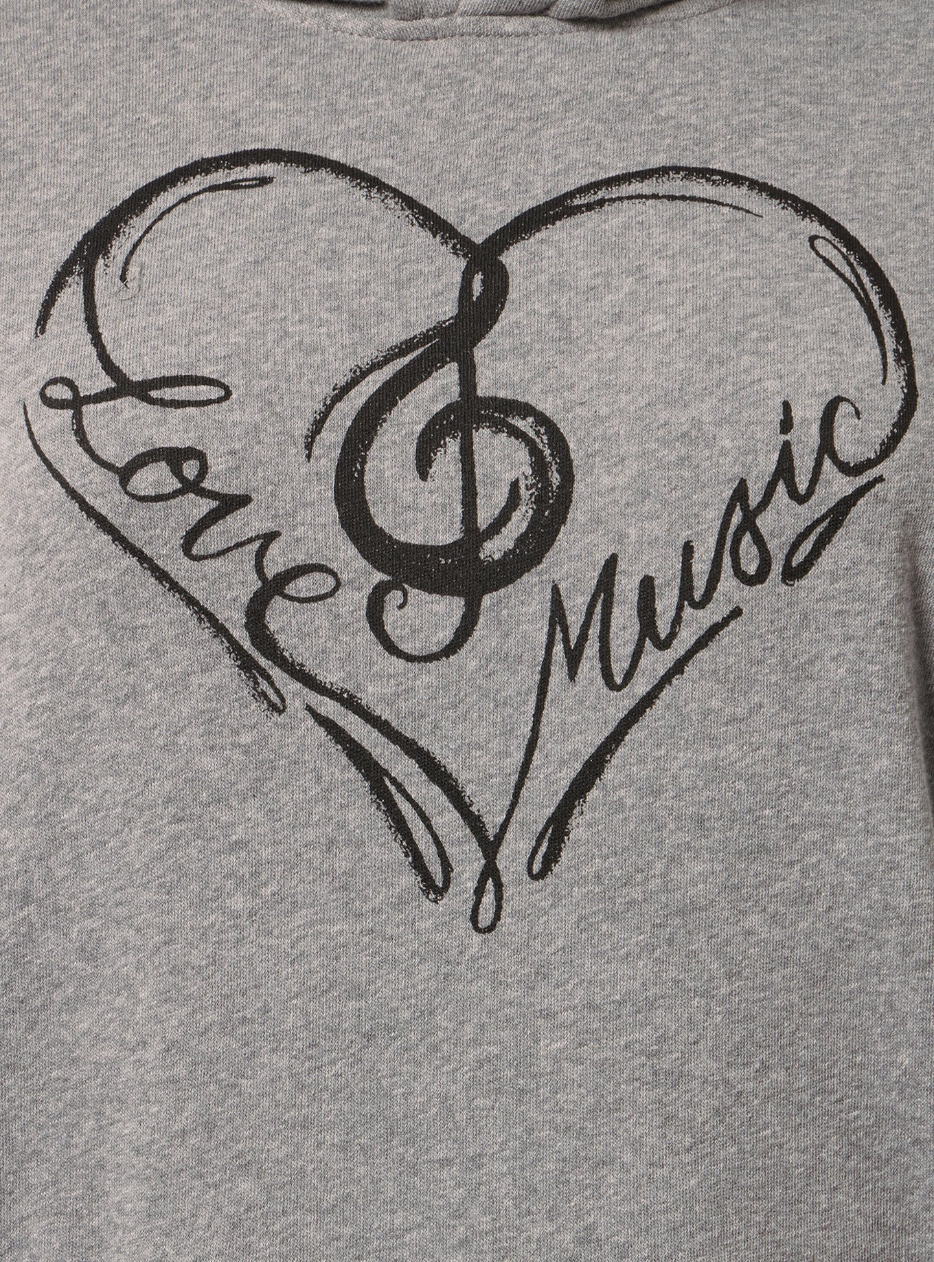 Plus Size Relaxed Cozy Fleece Hoodie, LOVE YOUR MUSIC MED HEATHER GREY, alternate