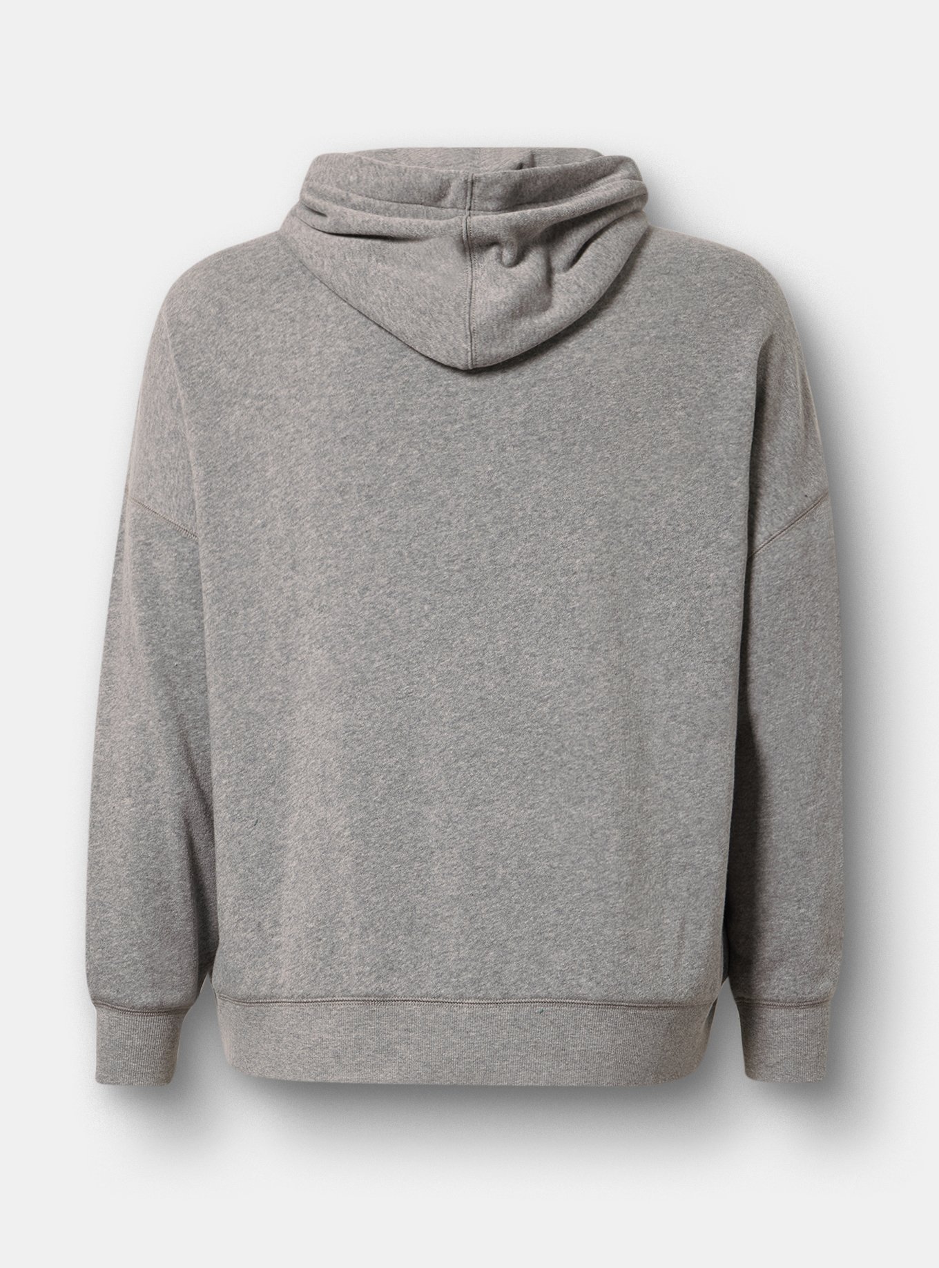 Plus Size Relaxed Cozy Fleece Hoodie, LOVE YOUR MUSIC MED HEATHER GREY, alternate