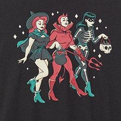 Classic Heritage Jersey Long Sleeve Tee, TRICK OR TREAT GIRLS DEEP BLACK, swatch