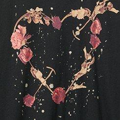 Plus Size Classic Heritage Jersey Long Sleeve Tee, DEAD ROSES DEEP BLACK, swatch