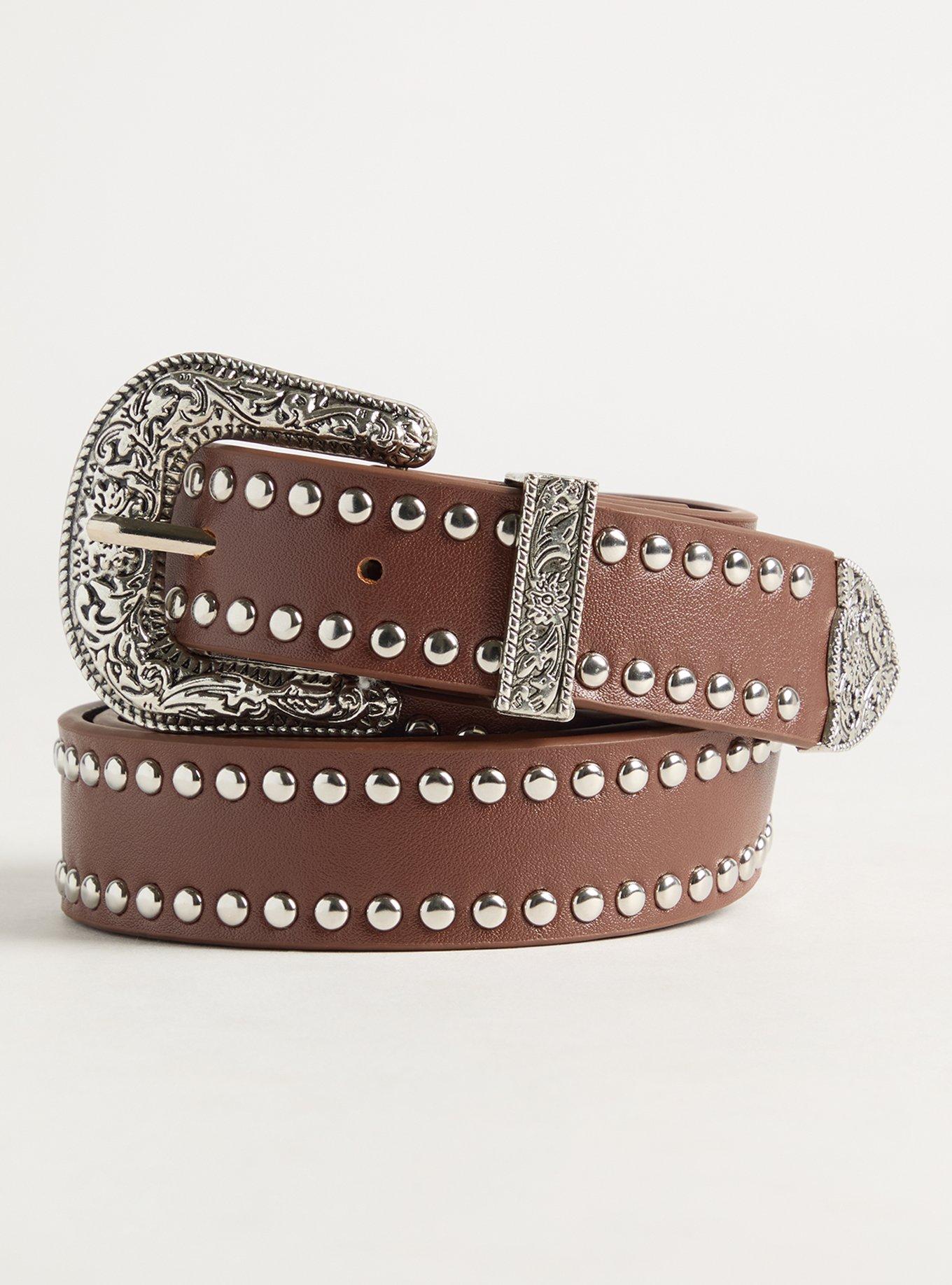 Studded Rhinestone Western Belt