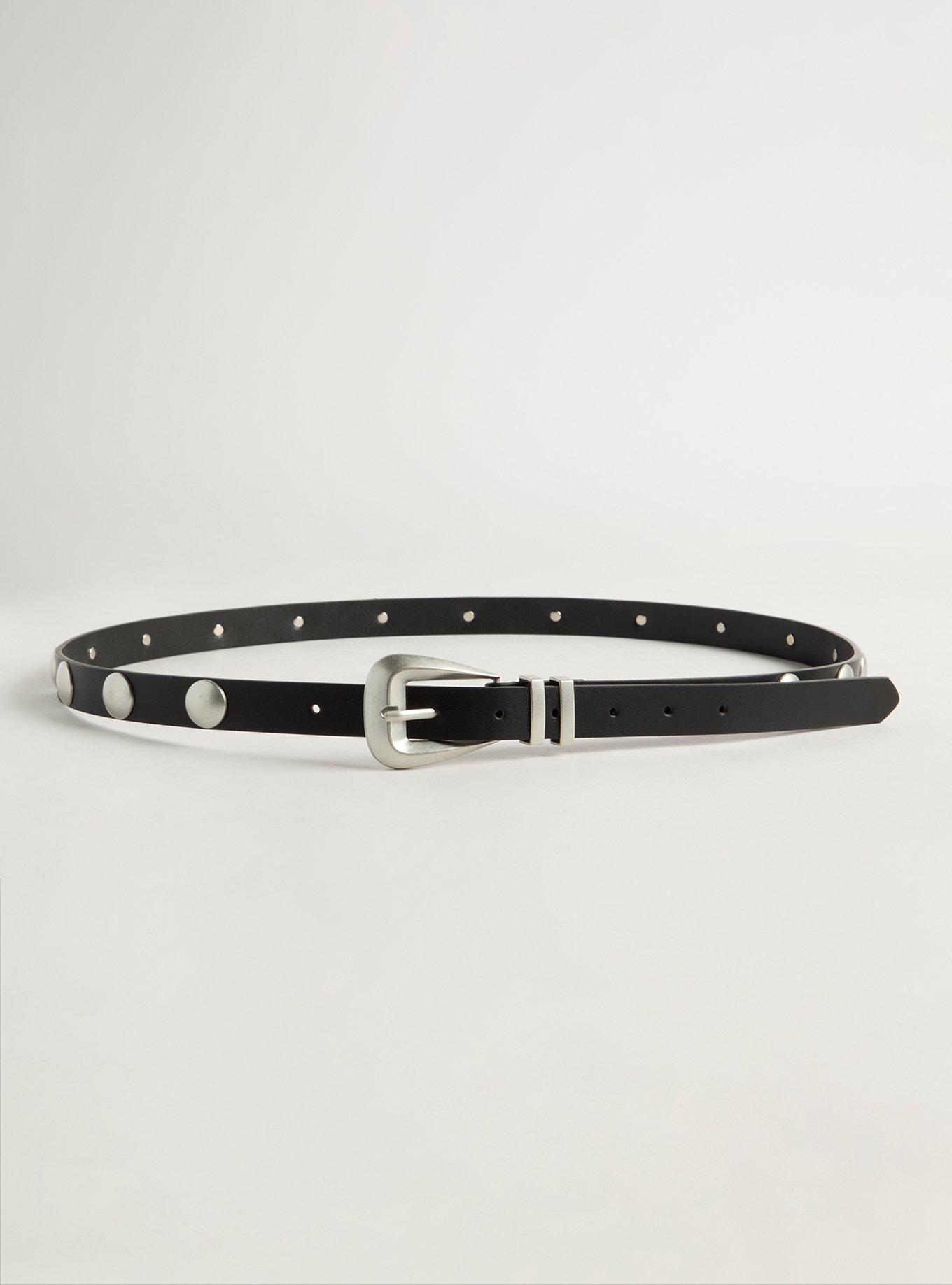 Studded Denim Belt