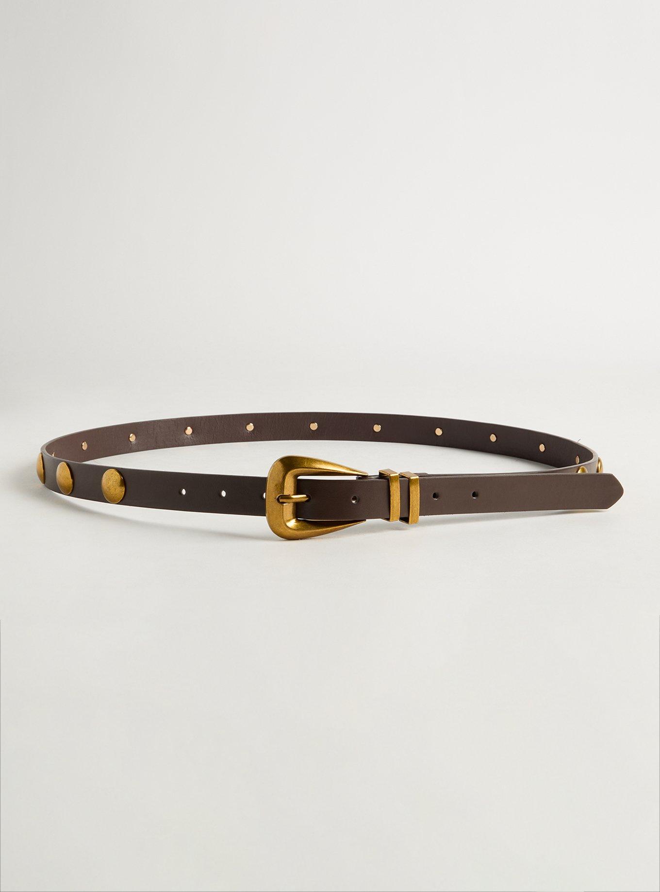 Studded Denim Belt
