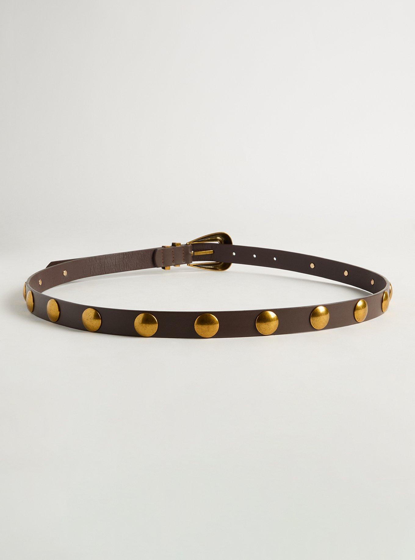 Studded Denim Belt