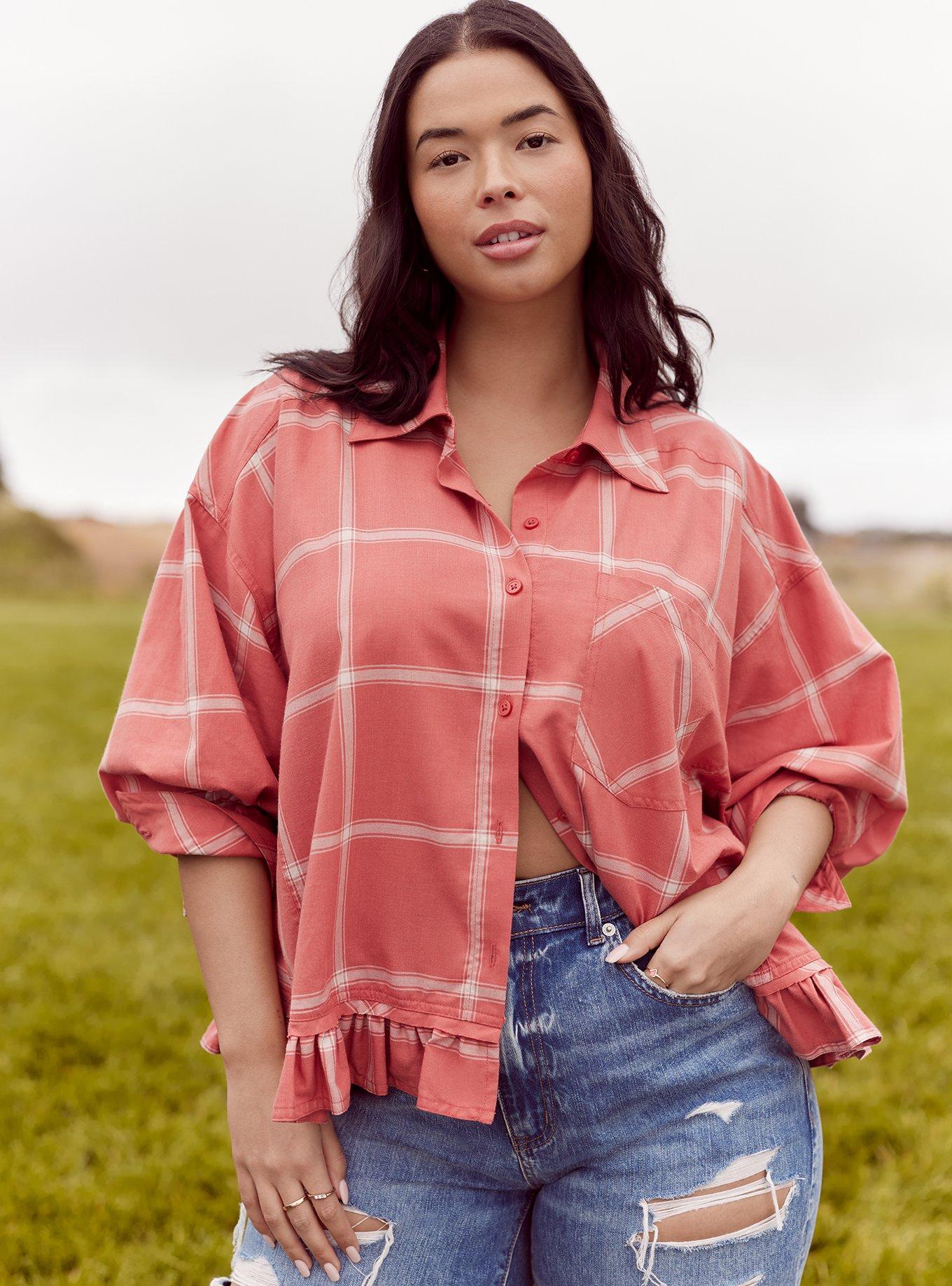 Festi Oversized Button Down Top