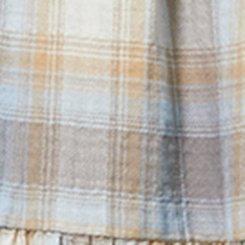 Maxi Tiered Skirt, LUCK PLAID WHISPER WHITE, swatch