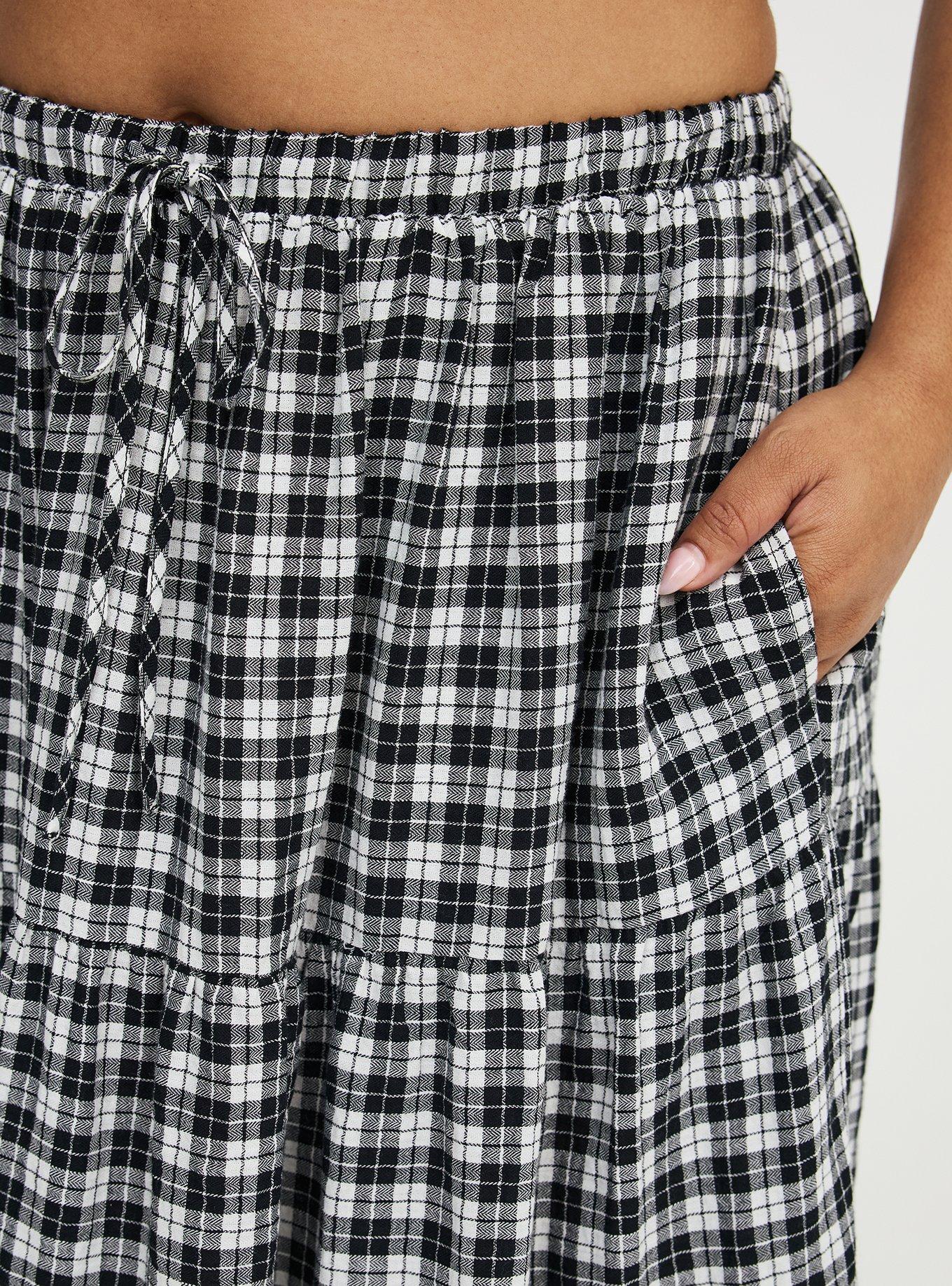 Tiered Maxi Skirt, ABBEY PLAID BLACK, alternate