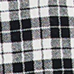 Tiered Maxi Skirt, ABBEY PLAID BLACK, swatch