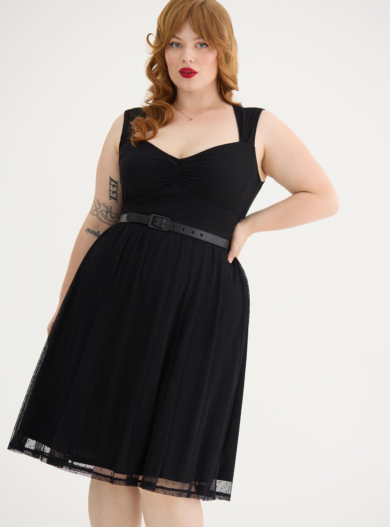 Retro Chic Knee-Length Mesh Dress
