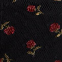 Retro Chic Knee-Length Mesh Dress, GRACIE FLORAL DEEP BLACK, swatch