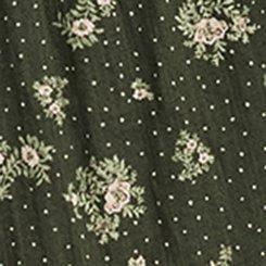 Plus Size Y-Neck Tiered Mini Dress, MARIA DOTS FLORAL DEEP DEPTHS, swatch