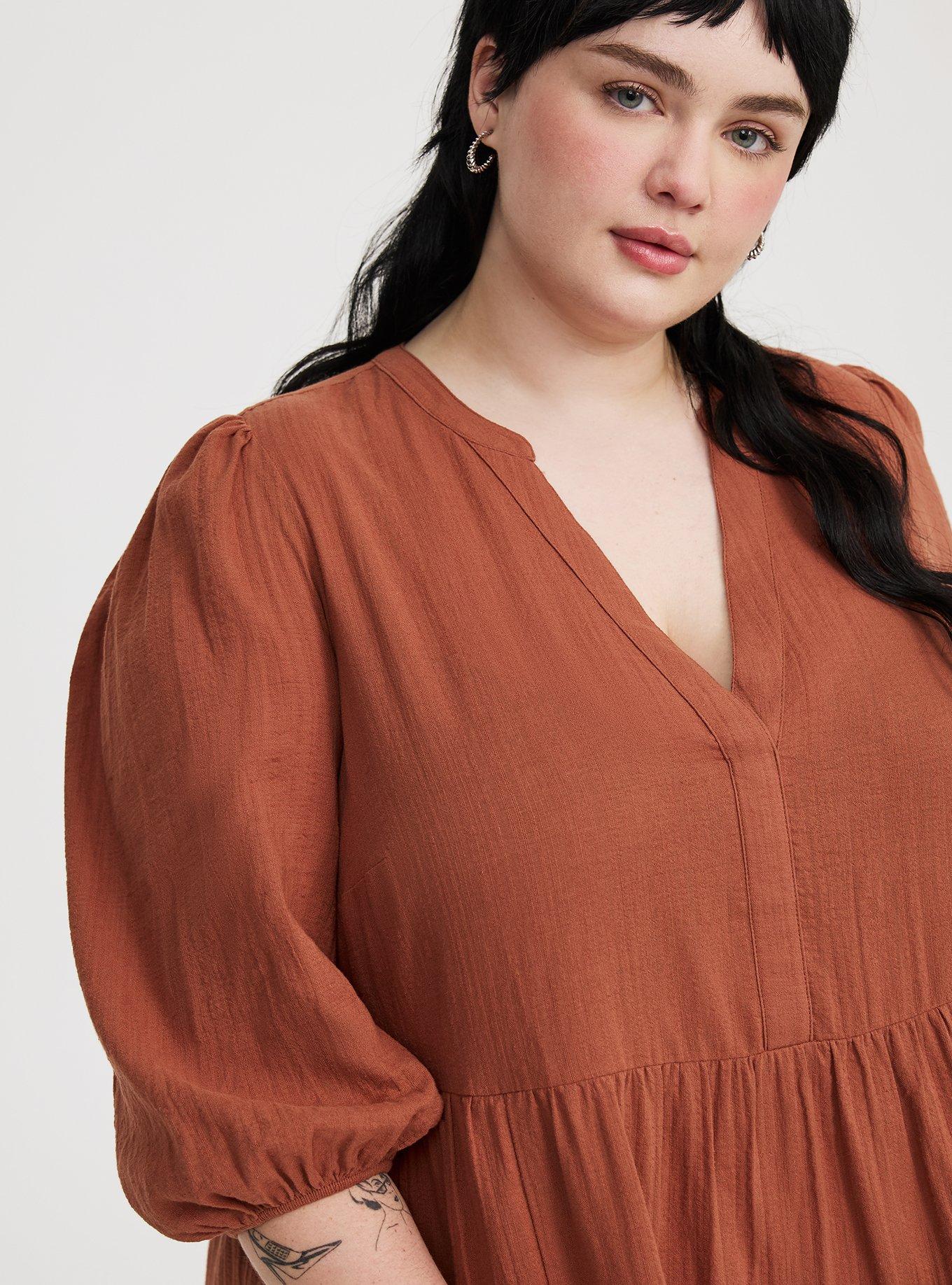 Mini Y-Neck Tiered Dress