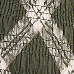 Midi Ruffle-Sleeve Tiered Dress, SONA PLAID DEEP DEPTHS, swatch