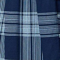 Midi Ruffle-Sleeve Tiered Dress, ARIELLE PLAID NAVY, swatch