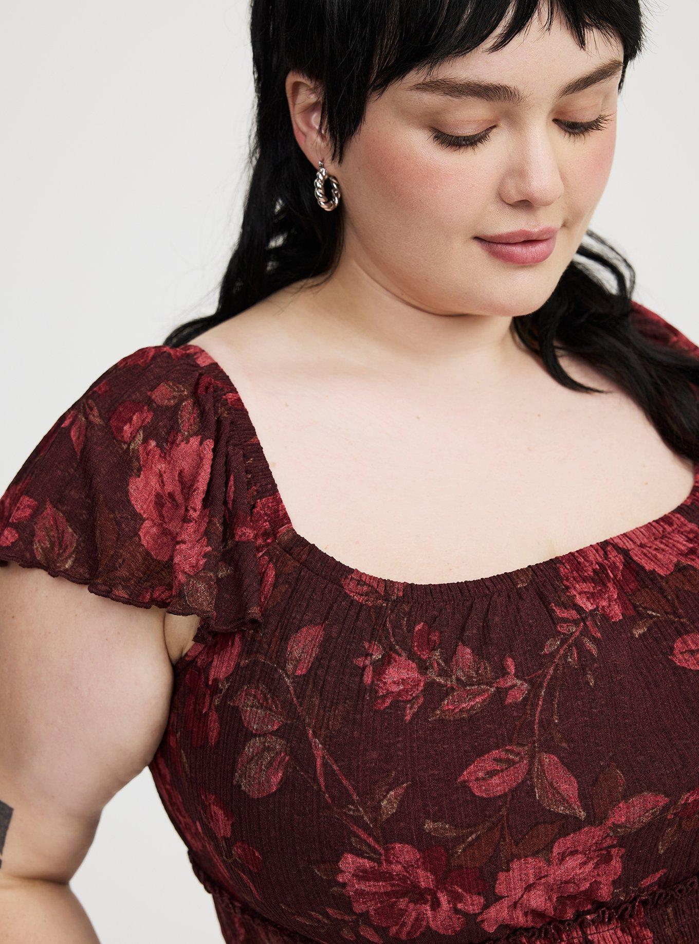 Mini Flutter-Sleeve Tiered Dress