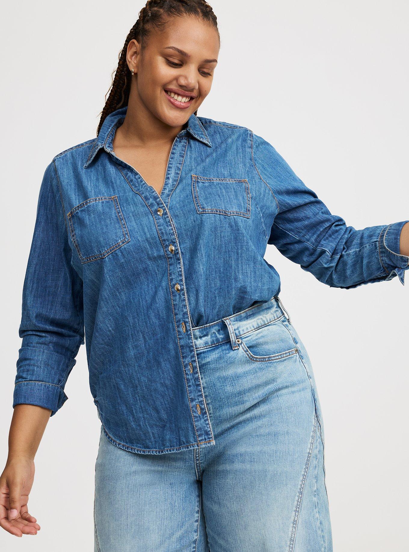 Denim Button-Up Shirt