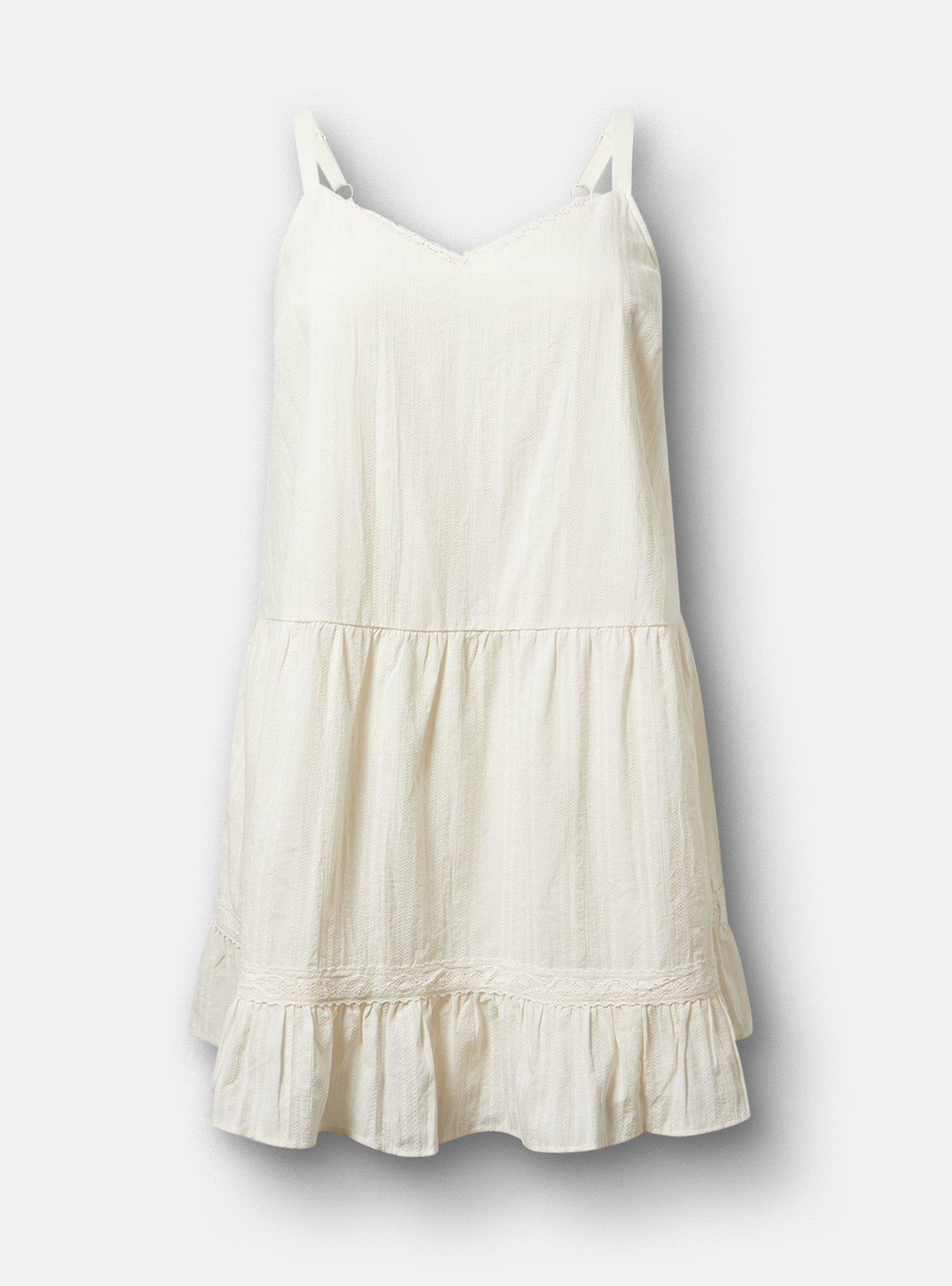 Plus Size - Drop-Waist Lace-Trim Mini Dress - Torrid