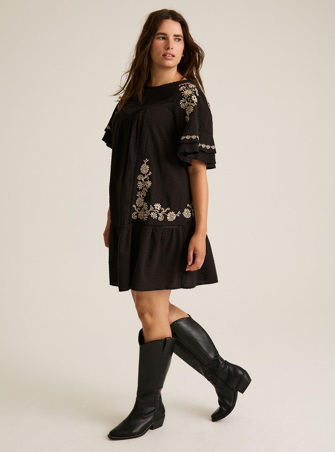 Festi Raglan Double Bell-Sleeve Dress