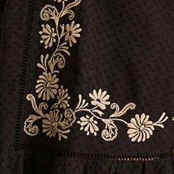 Plus Size Festi Raglan Double Bell-Sleeve Dress, DEEP BLACK, swatch