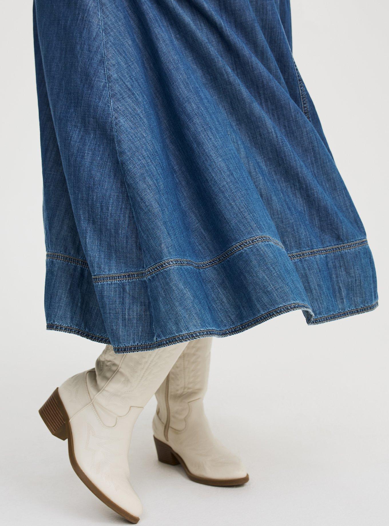 white christmas dresses Aney Dress | Denim Suede Mix - 44 main image 1