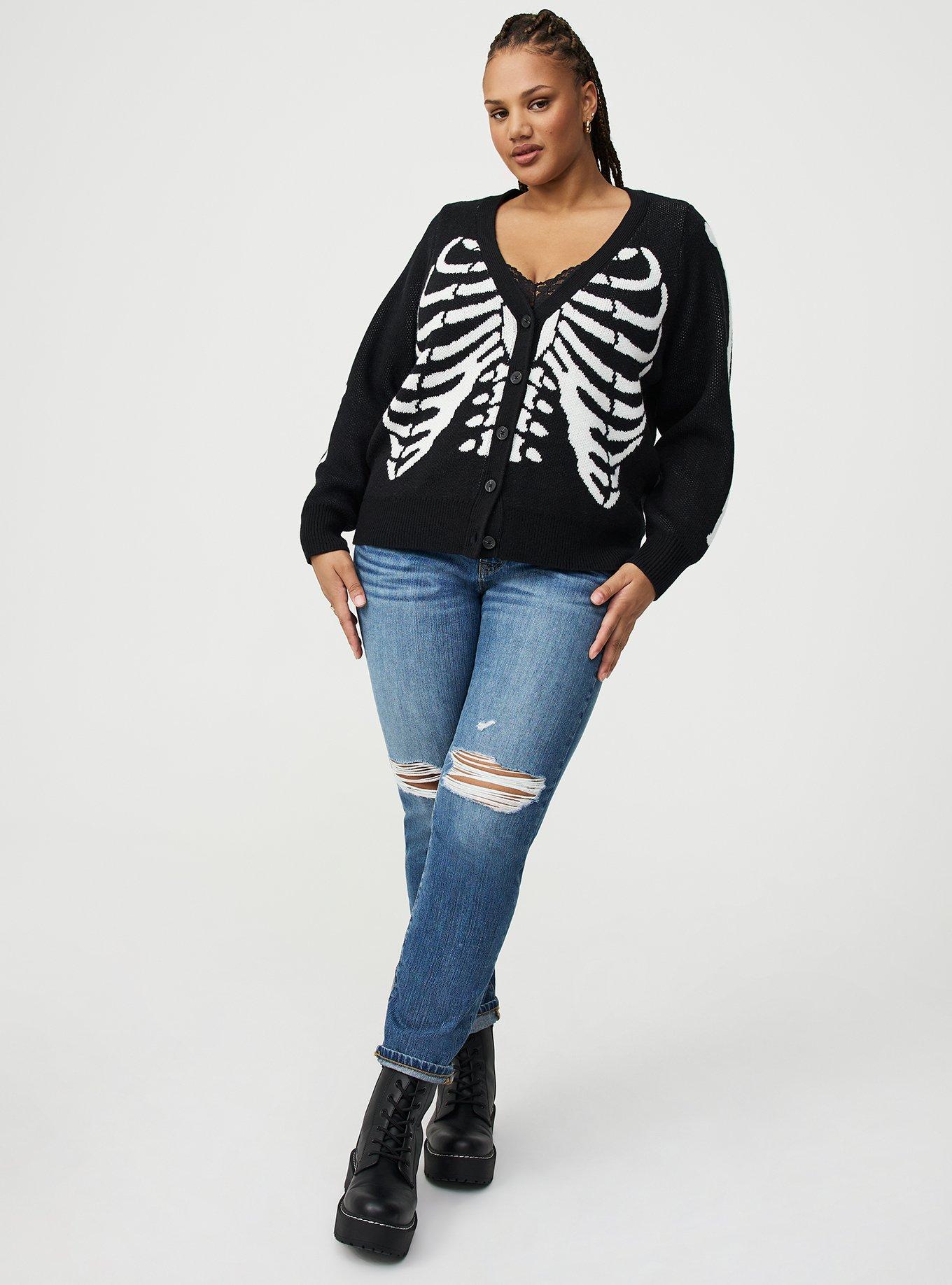 Plus Size - Button-Front Skeleton Cardigan - Torrid