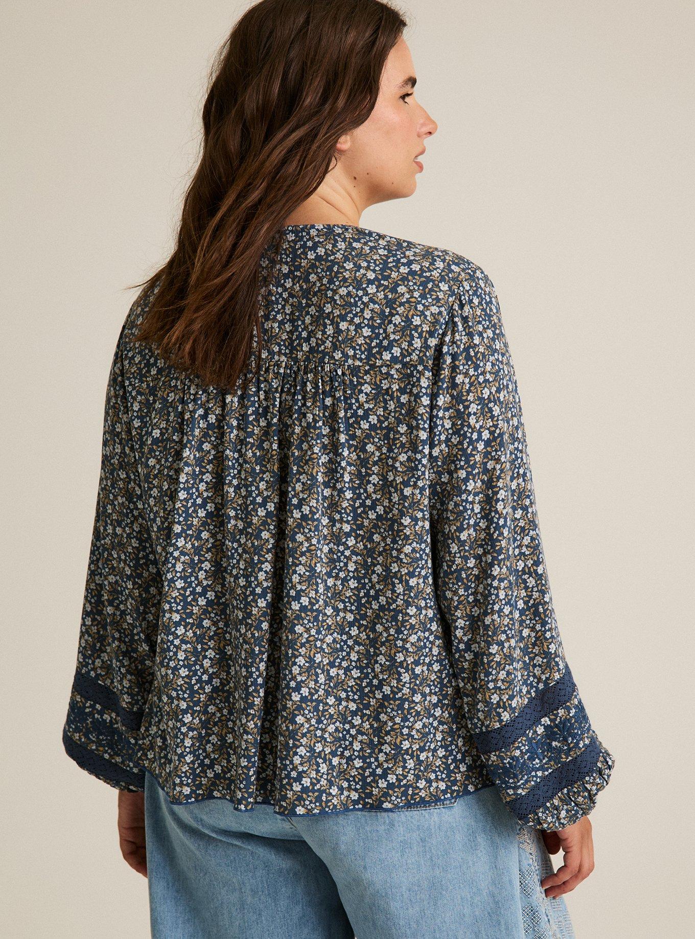 Festi Embroidered V-Neck Top