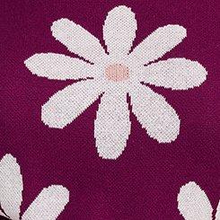 Pullover Crew Sweater, DAISY BLOCK SMALLER PLUM CASPIA, swatch