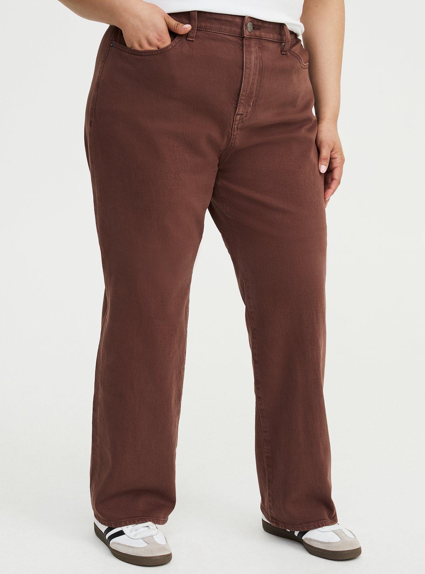 Baggy High-Rise Straight Jean, DEEP MAHOGANY, alternate