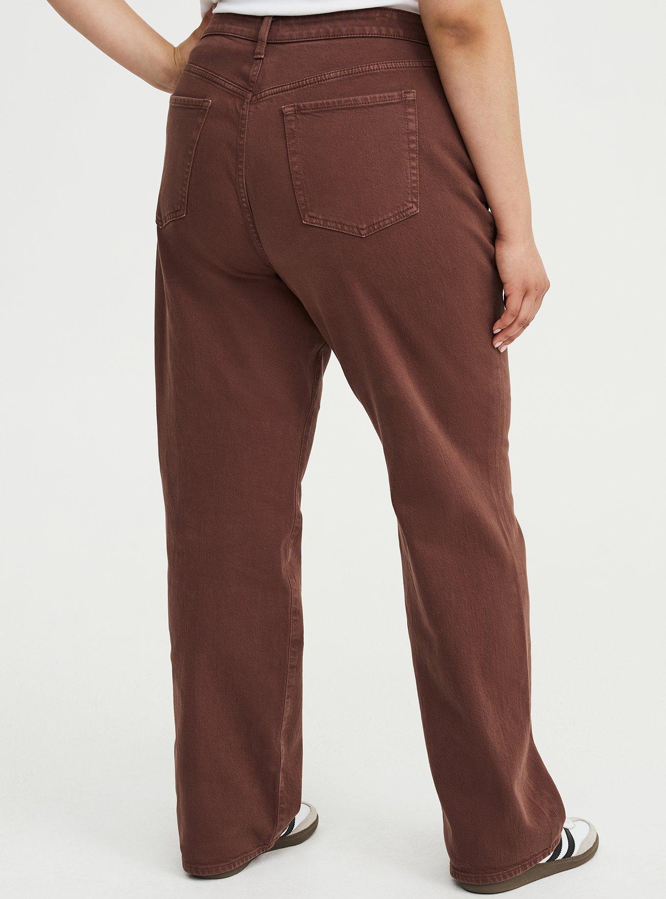 Baggy High-Rise Straight Jean, DEEP MAHOGANY, alternate