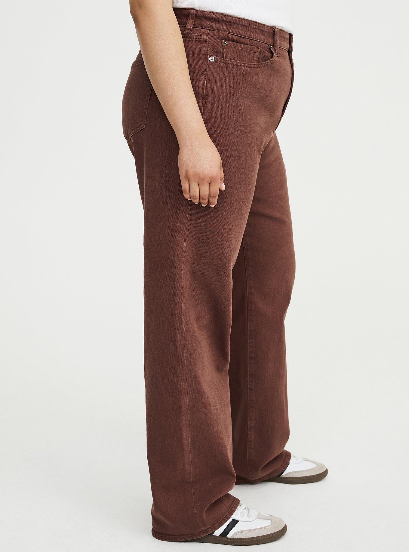 Baggy High-Rise Straight Jean, DEEP MAHOGANY, alternate