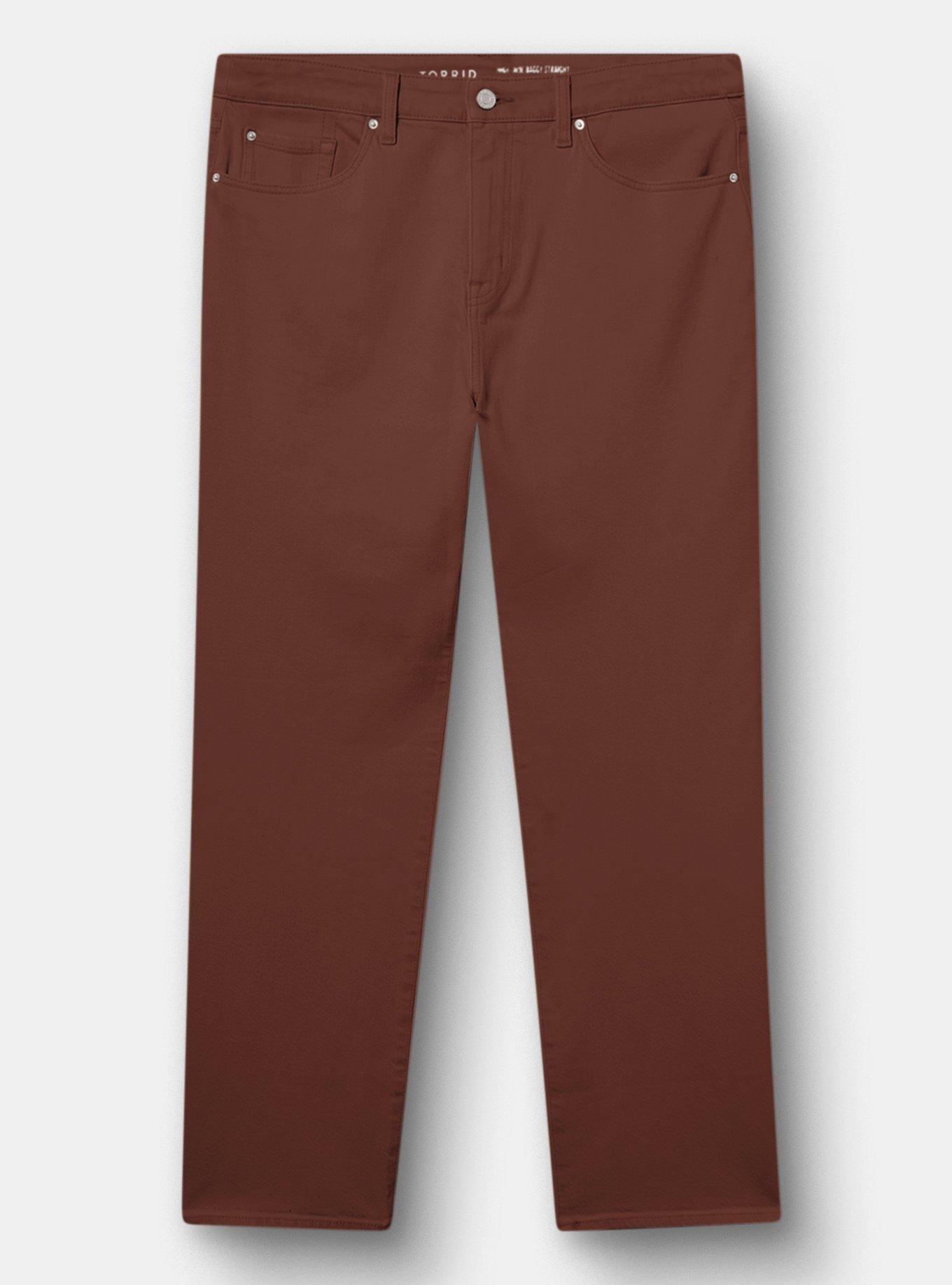 Baggy High-Rise Straight Jean, DEEP MAHOGANY, hi-res