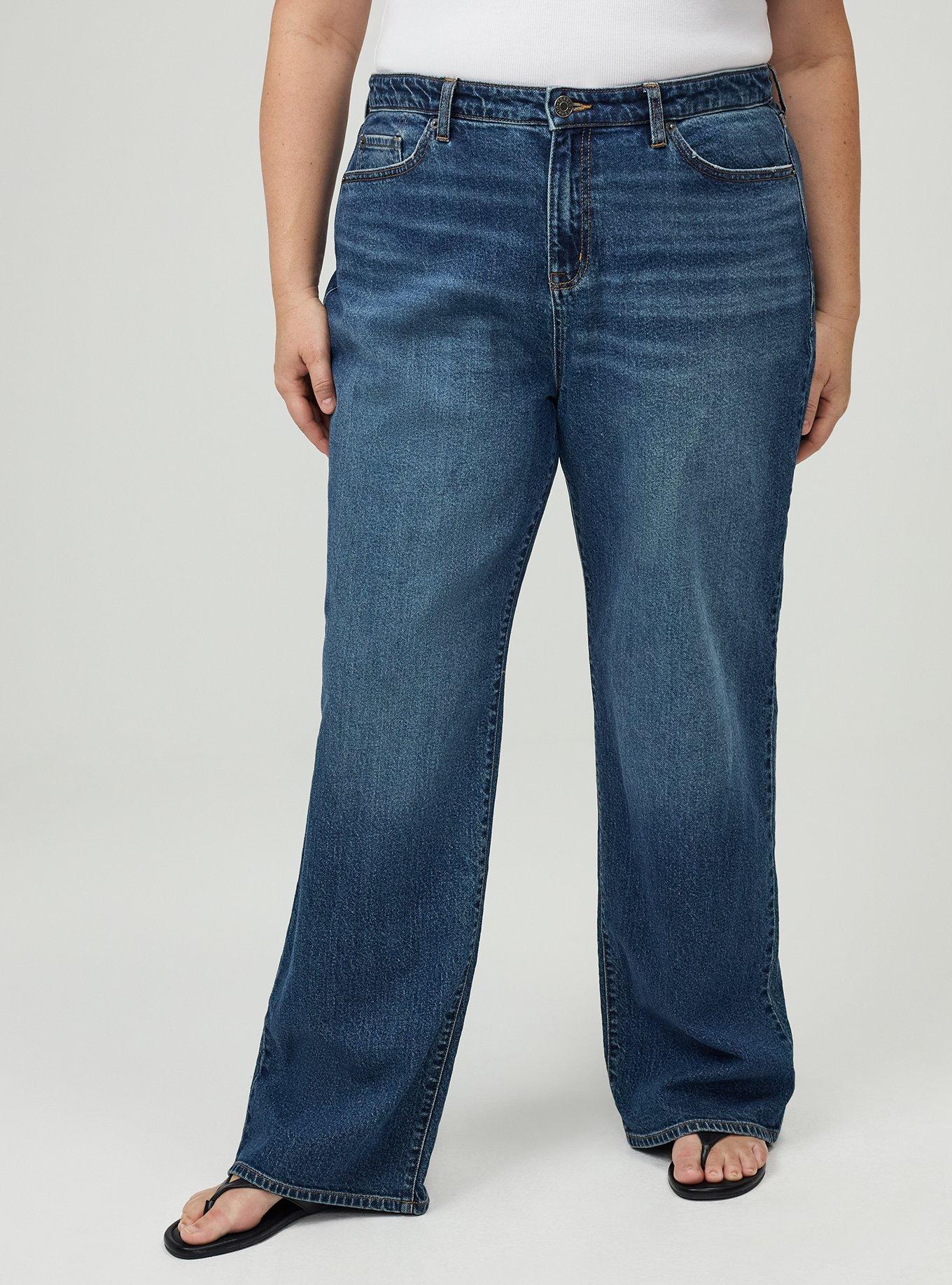 Plus Size Baggy High-Rise Straight Jean, BLUE HAWAII, alternate